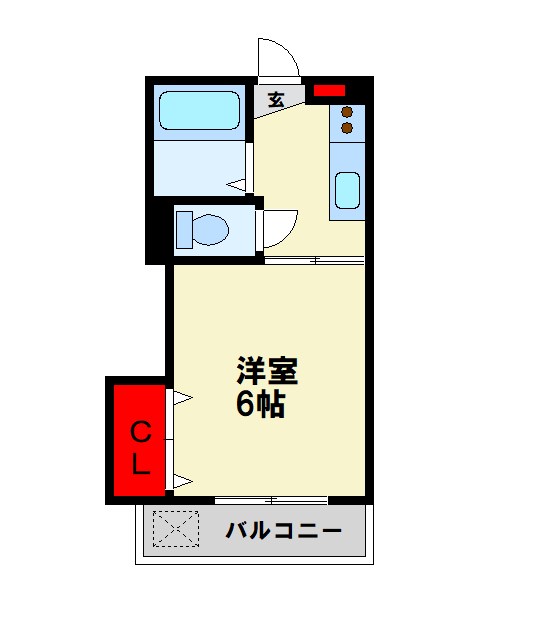 ＪＲ鹿児島本線 折尾駅 徒歩15分 3階建 築42年の間取り写真