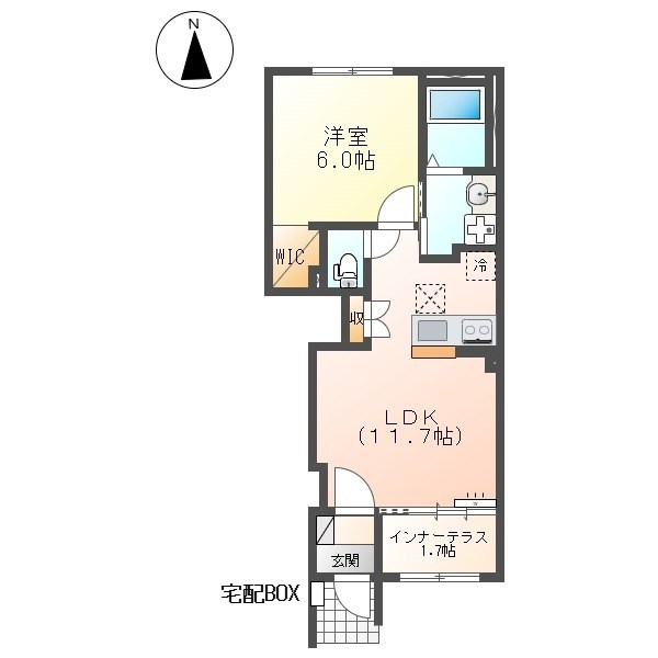 仮)北区玄馬町新築アパートの間取り写真