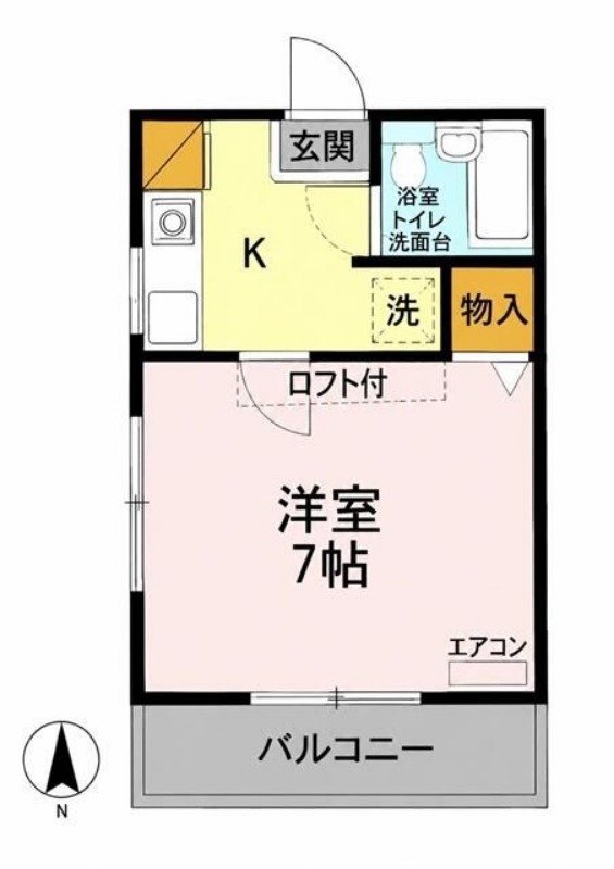 東武野田線 愛宕駅 徒歩5分 2階建 築37年の間取り写真