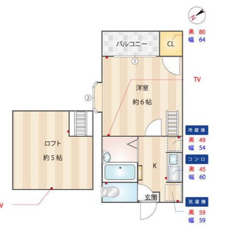 チェリーハウス博多の間取り写真