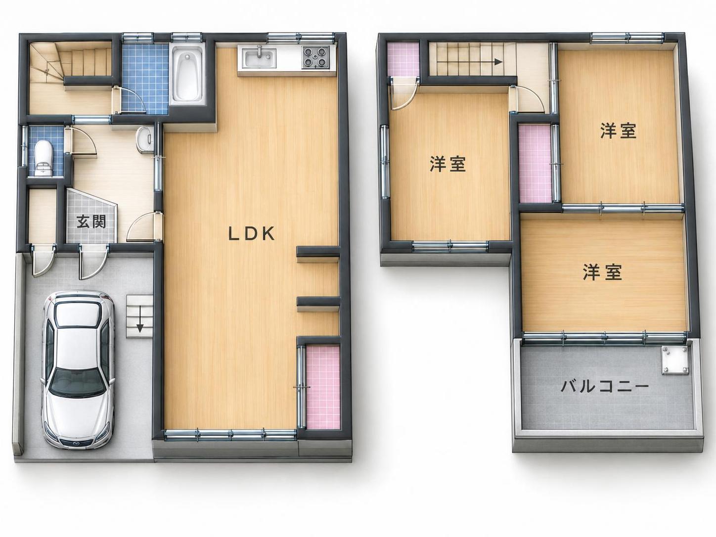 奈良県葛城市 戸建ての間取り写真
