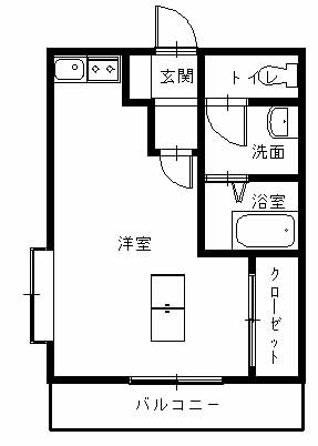 長崎市滑石のマンションの間取り