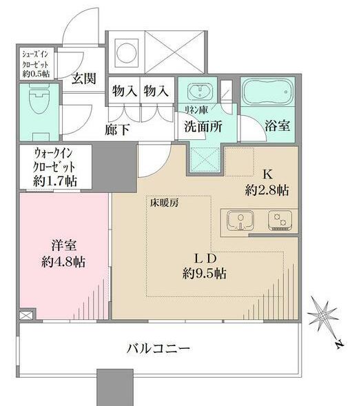 【ザ・パークハウス西新宿タワー60の間取り】