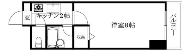 松山市喜与町のマンションの間取り