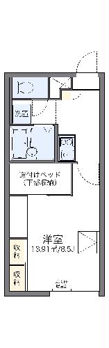 レオパレスドミール湯川IIの間取り