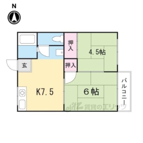 新泉ハイツＣ棟の間取り