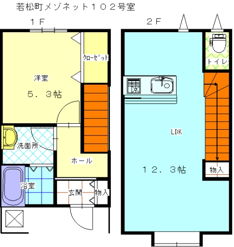 ソレイユ胎内102の間取り