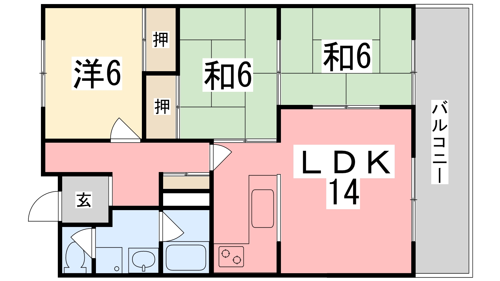 ハイツA&Gの間取り