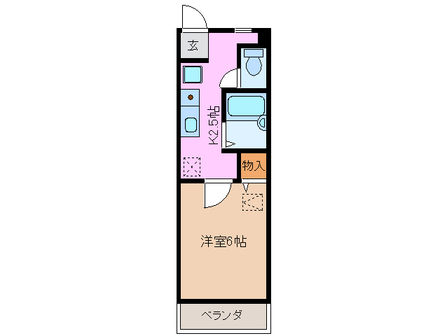 【松阪市駅部田町のアパートの間取り】