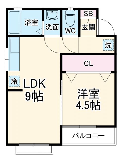 市川市須和田のアパートの間取り