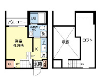 熊本県熊本市中央区黒髪１（アパート）の賃貸物件の間取り