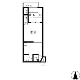 盛岡市盛岡駅西通のアパートの間取り