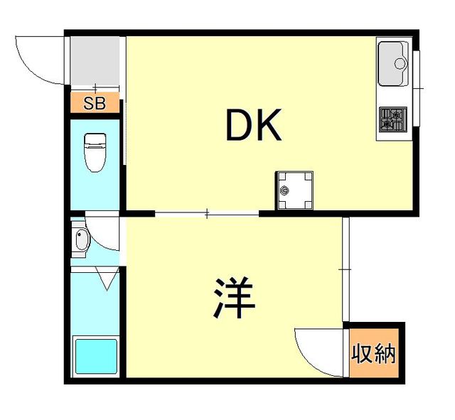 明石市西明石東町のアパートの間取り