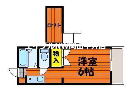 岡山市中区兼基のアパートの間取り