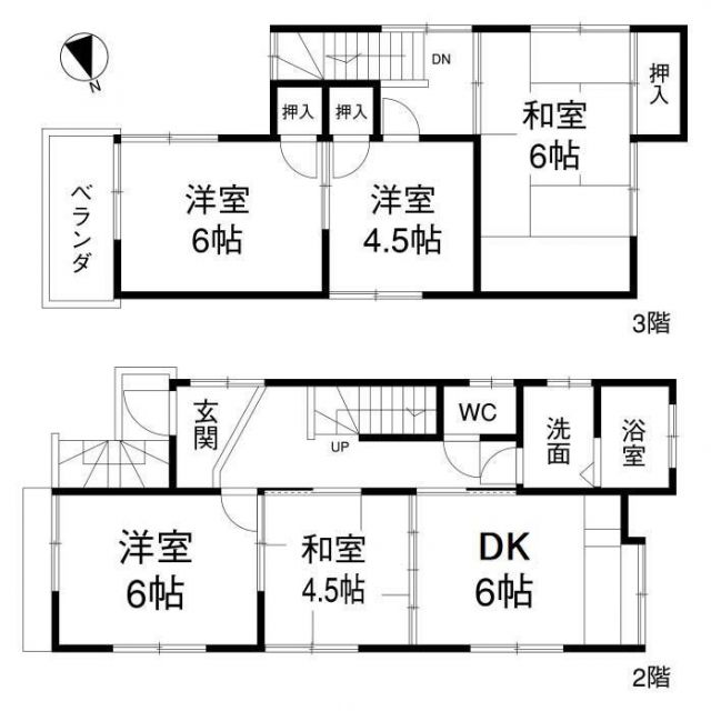 栗ヶ丘町戸建の間取り