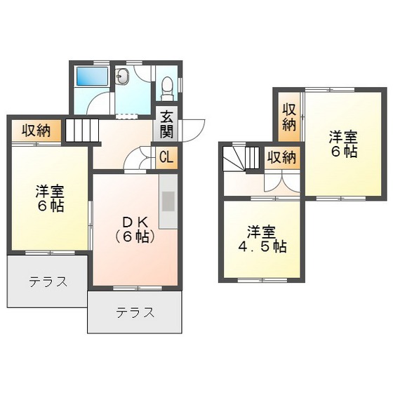 ビレッジハウス笹川５２号棟の間取り