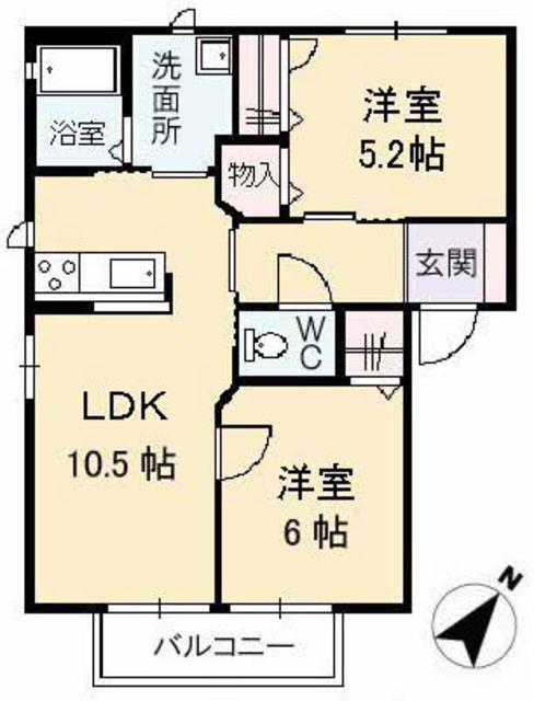 メゾンド藤　Ｂ棟の間取り