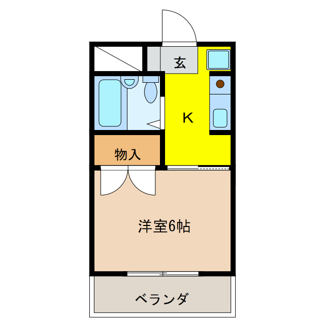 大垣市見取町のマンションの間取り