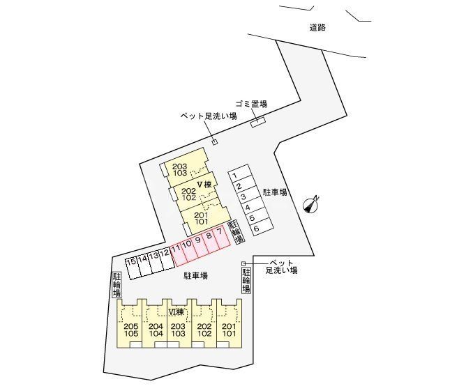 【松戸市八ケ崎のアパートの駐車場】