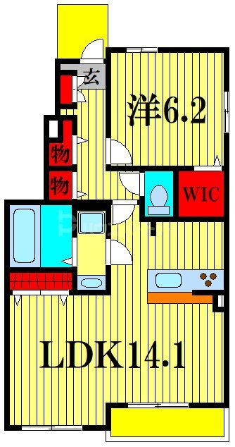 松戸市八ケ崎のアパートの間取り