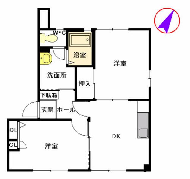 リバーサイド北浜　Ｂ棟の間取り