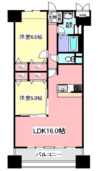 鎌ケ谷市新鎌ケ谷のマンションの間取り