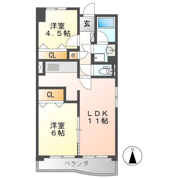 Crea名駅南の間取り