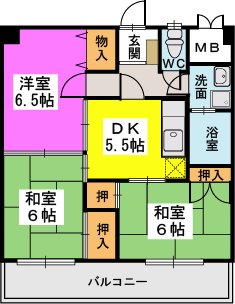 姪浜駅南ビルの間取り