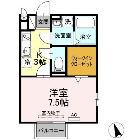 丹羽郡扶桑町大字高雄のアパートの間取り