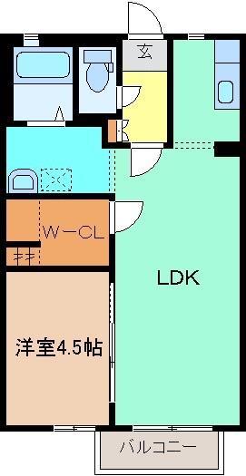 ベル・ヴィル（ＳｈａＭａｉｓｏｎ）Ｄの間取り