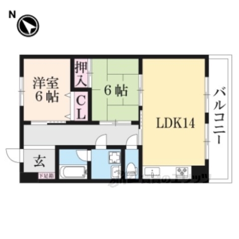 守山市守山のマンションの間取り