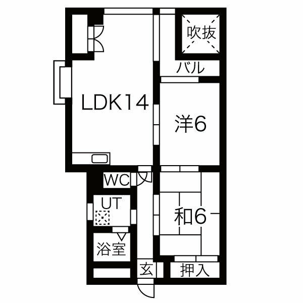 三恵上新庄ハイツの間取り