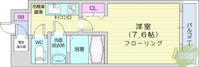 仙台市青葉区一番町のマンションの間取り