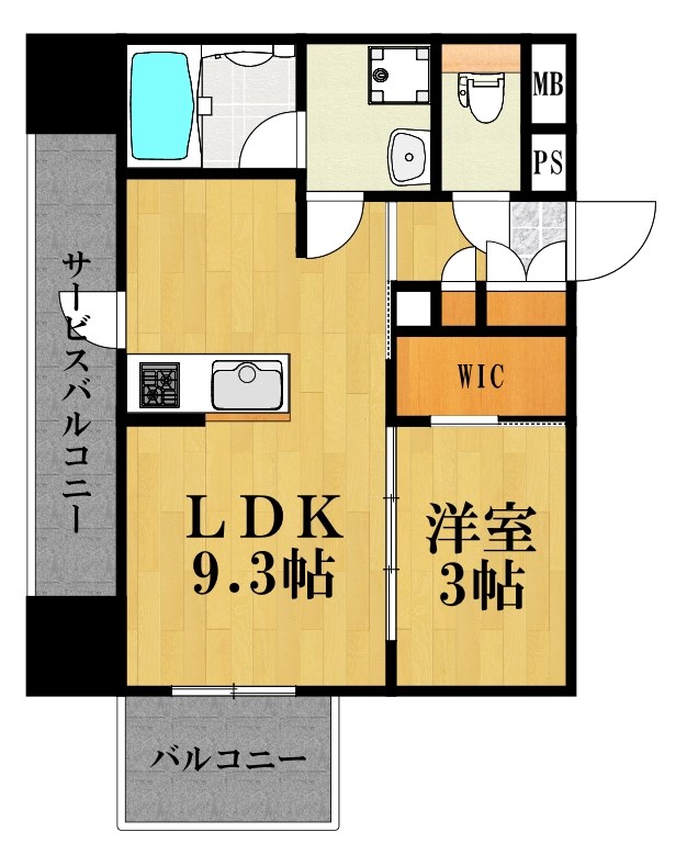 川崎市幸区南幸町のマンションの間取り