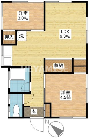 上小島アパートの間取り