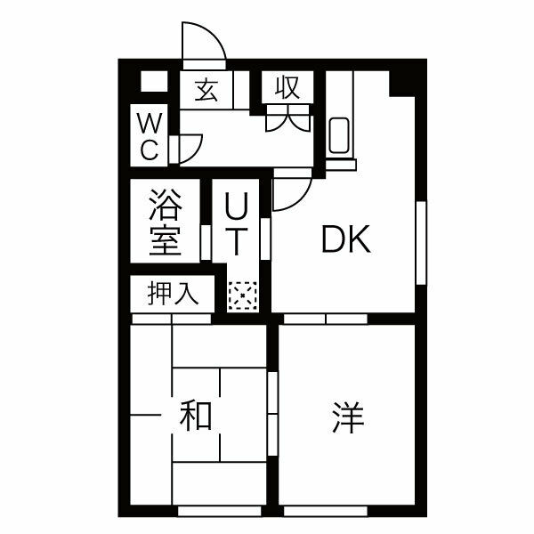 リバーエイト駒方の間取り