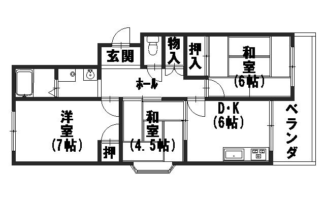 第二藤田マンションの間取り