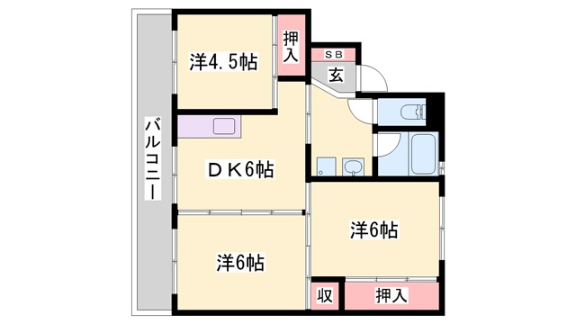 ビレッジハウス三草の間取り