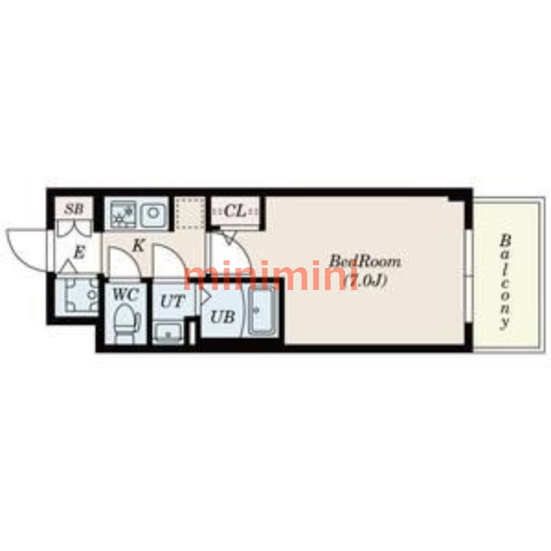 大阪市東淀川区豊新のマンションの間取り