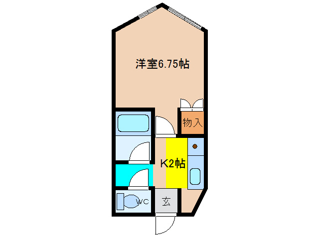 函館市亀田港町のアパートの間取り