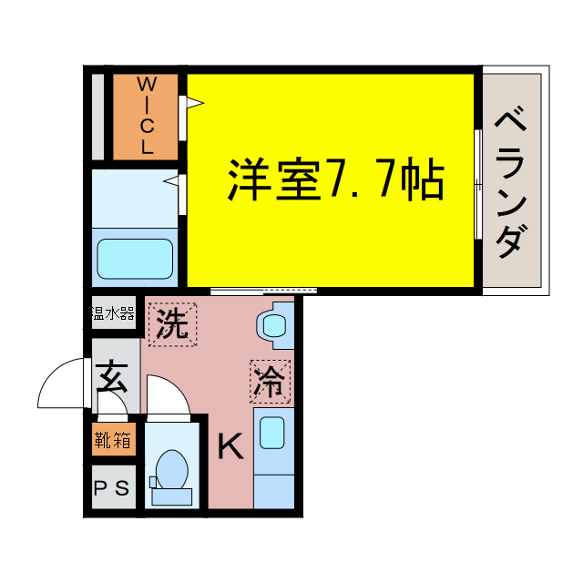 徳島市山城町のアパートの間取り