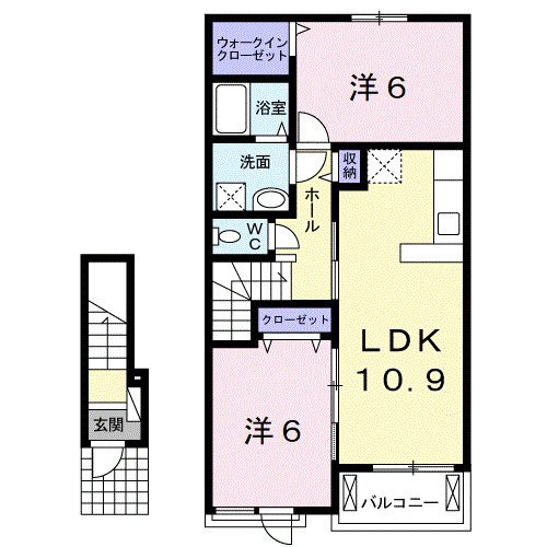 クラージュ　IIの間取り