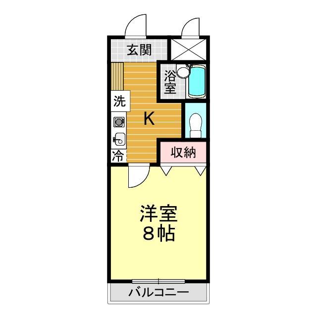 山口市幸町のマンションの間取り