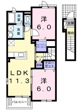 浅口郡里庄町大字新庄のアパートの間取り