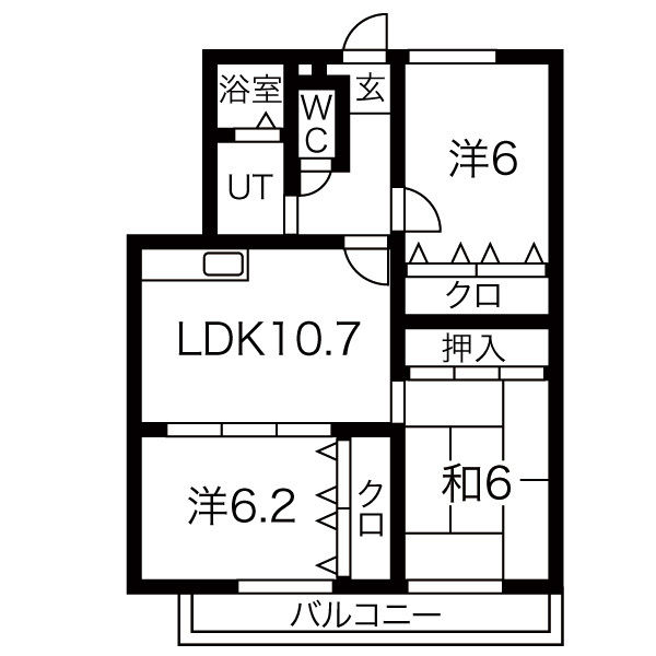 サンブルームの間取り