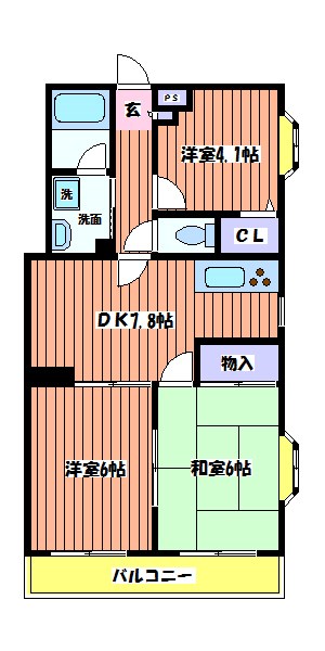 【アネックスフジノの間取り】