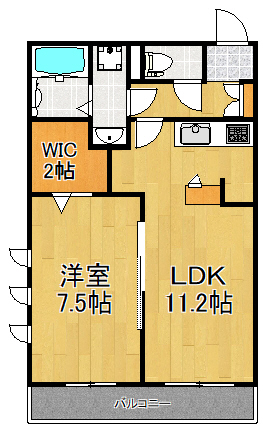 川崎市幸区古川町のマンションの間取り