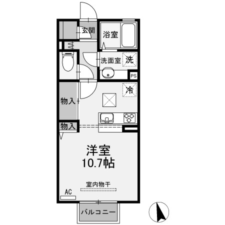 古河市関戸のアパートの間取り