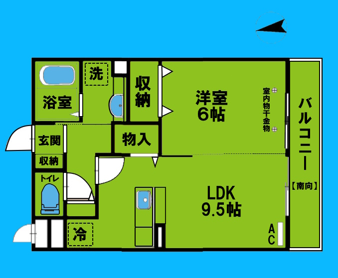 町田市三輪町のアパートの間取り