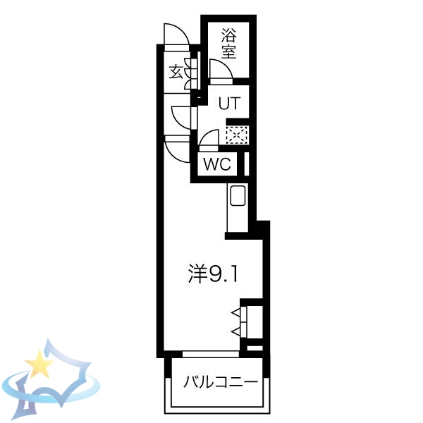 札幌市中央区南一条西のマンションの間取り